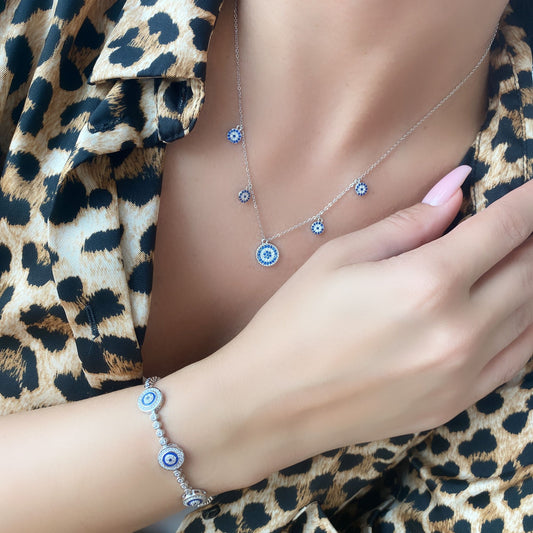 Evil Eye Necklace & Bracelet